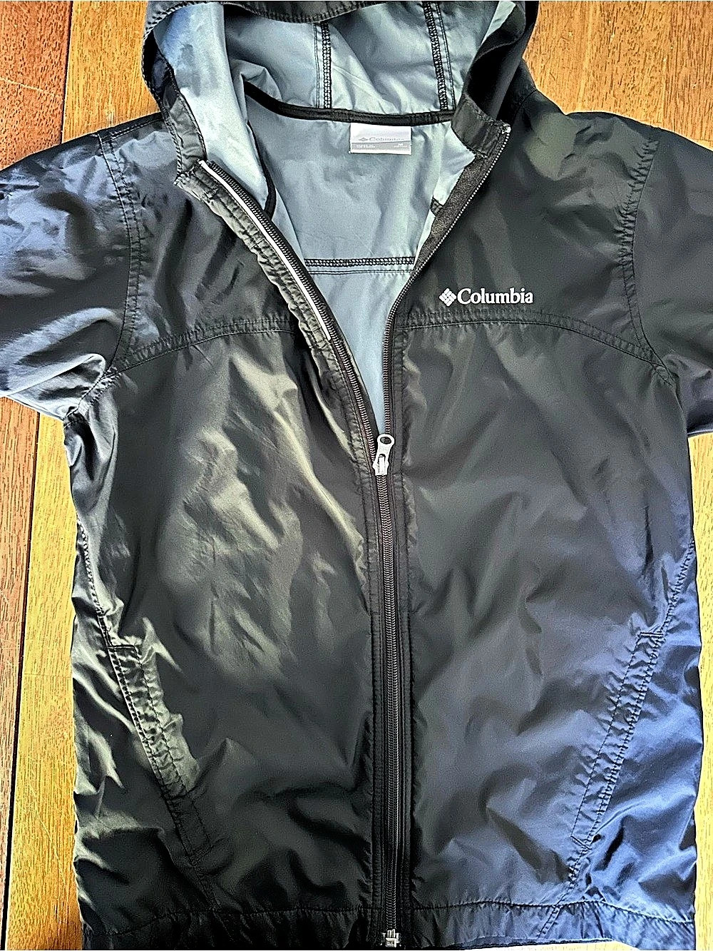 Columbia Youth Watertight Rain Jacket Boys Medium Black